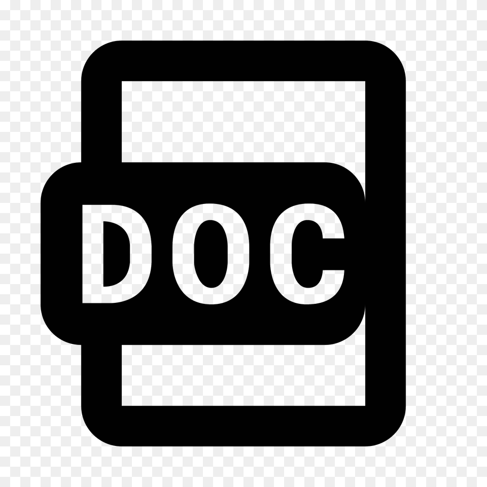 Doc Icon, Gray Free Transparent Png
