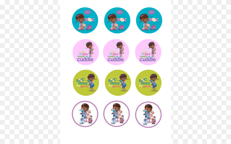 Doc Mcstu Doc Mcstuffins Cupcake Toppers Clipart, Person, Toy, Baby, Rattle Free Transparent Png