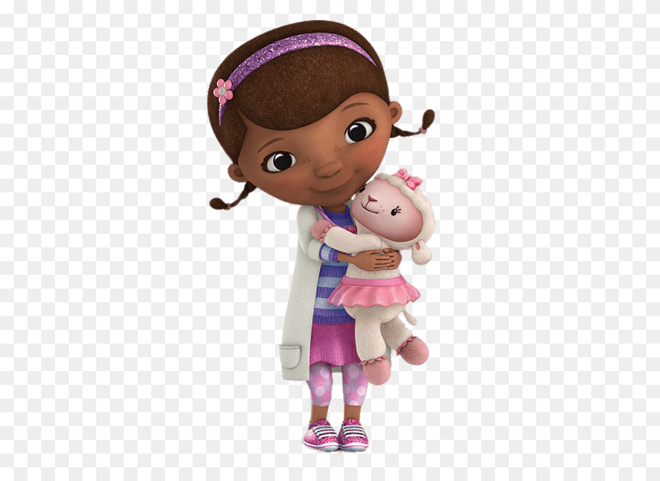 Doc Mcstuffins And Lambie, Doll, Toy, Face, Head Free Png