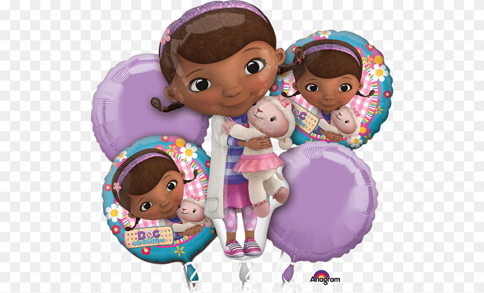 Doc Mcstuffins Balloon Bouquet Doc Mcstuffins Happy 4th Birthday, Doll, Toy, Baby, Person Png