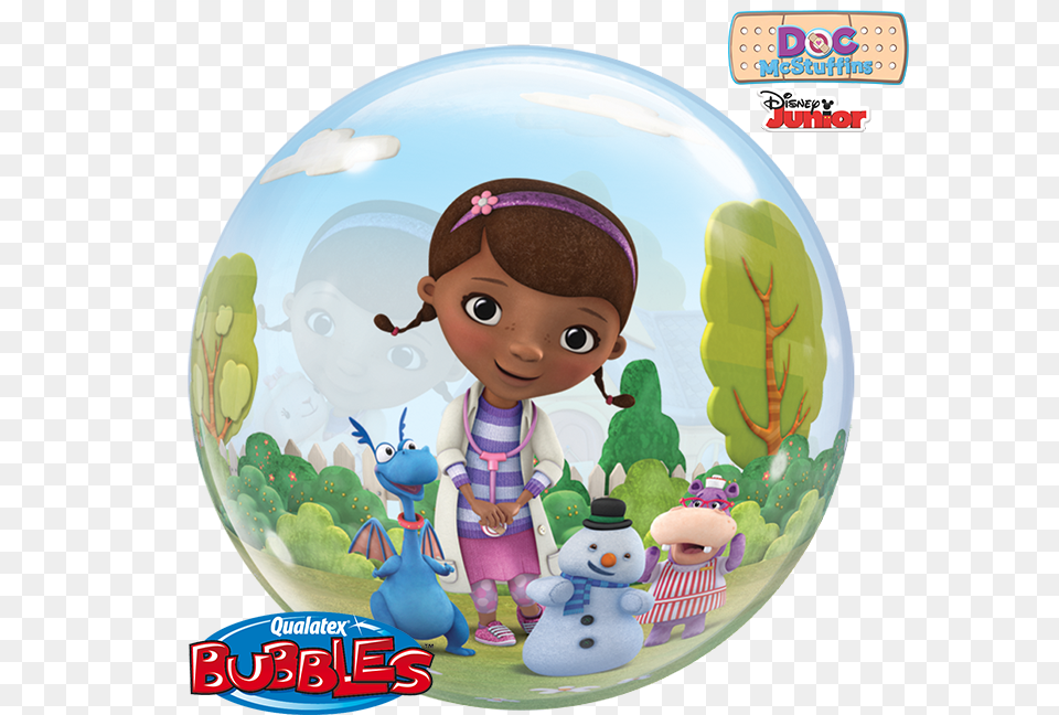 Doc Mcstuffins Bubble Balloon Balloon In A Box 22quot Doc Mcstuffins Bubble Balloon Mylar Balloons, Doll, Toy, Face, Head Free Png