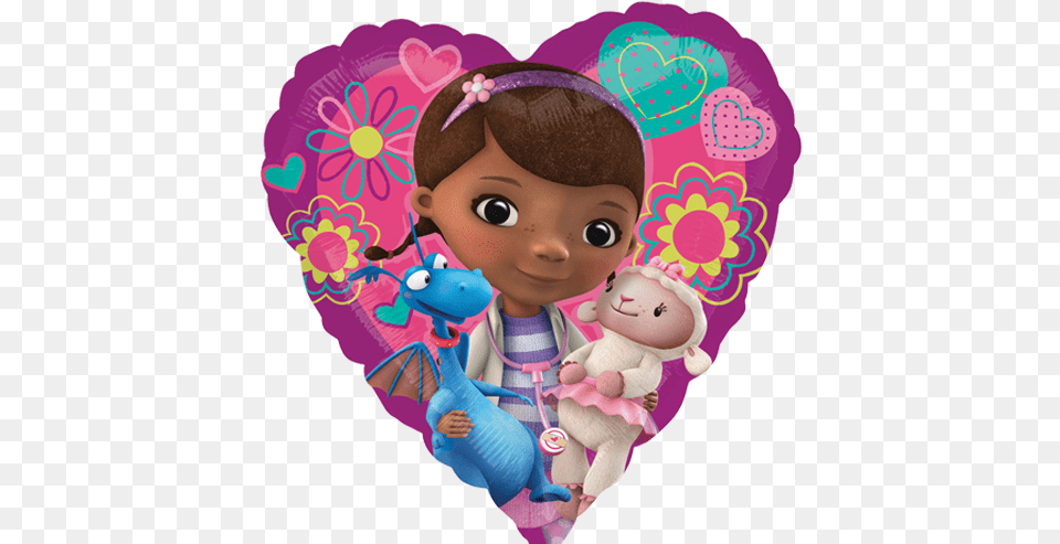 Doc Mcstuffins Love Heart Standard Doc Mcstuffins Balloon, Doll, Toy, Baby, Person Free Png