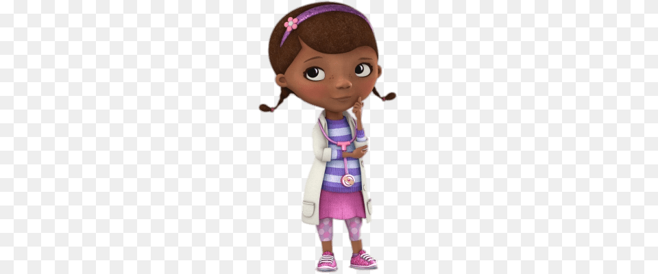 Doc Mcstuffins Thinking, Doll, Toy, Baby, Person Free Png