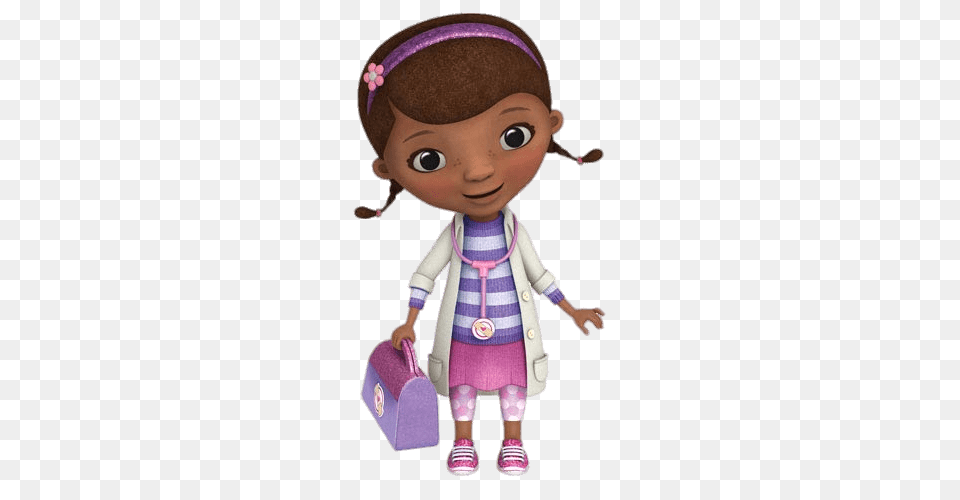 Doc Mcstuffins With Case, Doll, Toy, Baby, Person Free Transparent Png