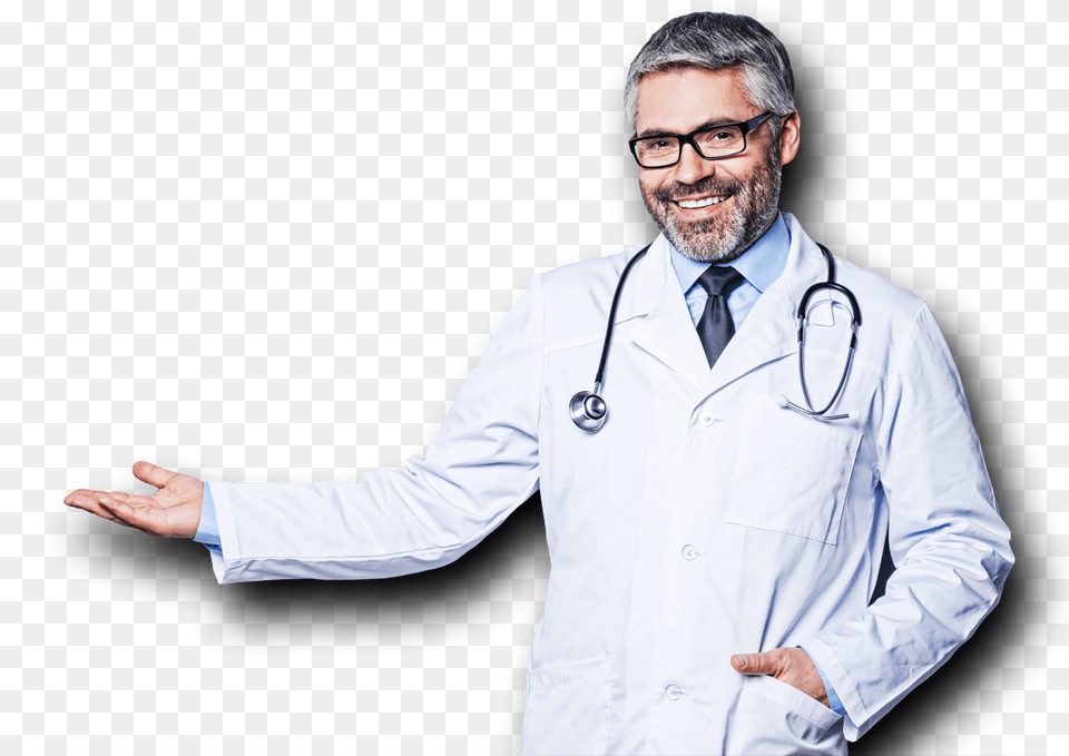 Doctor Align With Lower Cost And Increased Quality Doctor Arms Pointing, Lab Coat, Clothing, Coat, Shirt Png Image