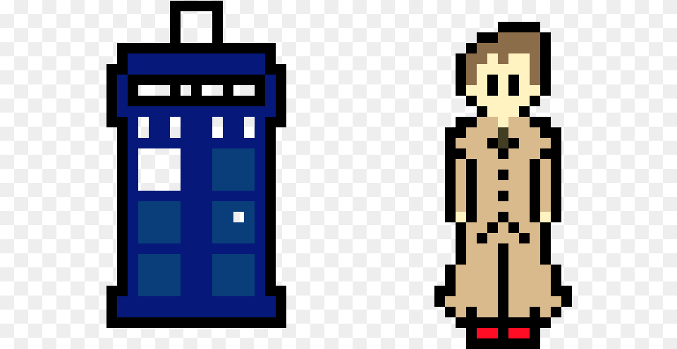 Doctor And The Tardis Illustration, Qr Code Png Image