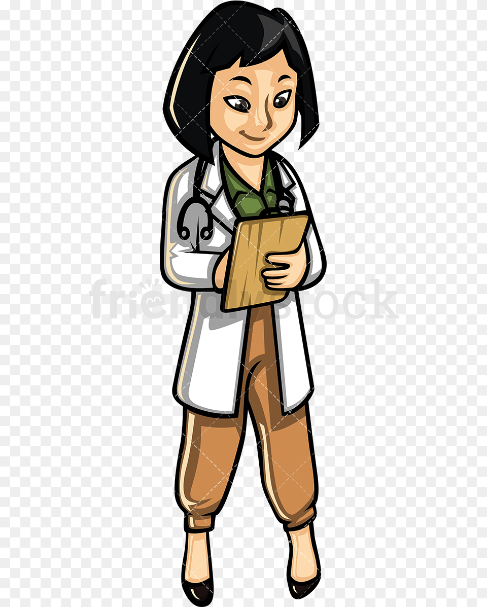 Doctor Asian Female Women Doctor Clip Art, Book, Publication, Comics, Coat Free Transparent Png