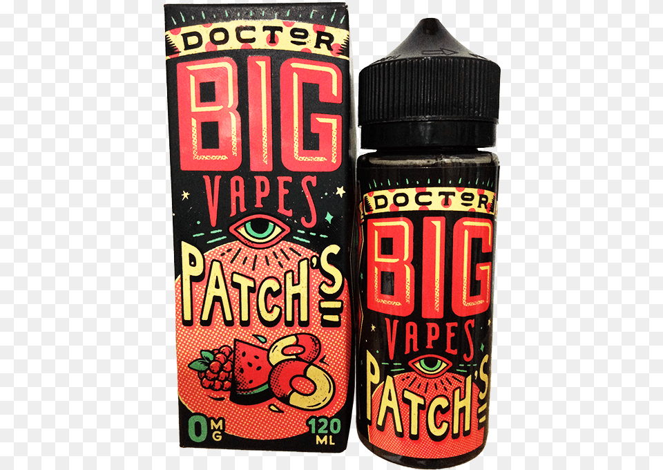 Doctor Big Vapes Patch S 120ml Caffeinated Drink, Bottle, Can, Tin Png