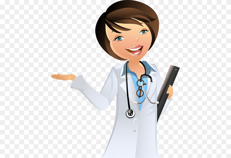 Doctor Calgary Walk Medical Clinic Family Physicians Female Doctor Cartoon, Adult, Clothing, Coat, Lab Coat Free Png Download