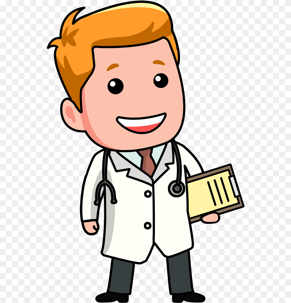 Doctor Cartoon Clip Art Clipart, Clothing, Coat, Face, Head Free Png Download