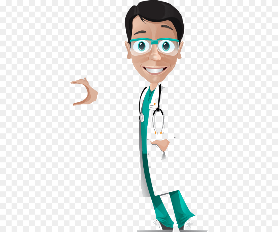 Doctor Cartoon Vector Psd And Clipart With Cartoon Doctor Hd, Accessories, Tie, Formal Wear, Coat Free Transparent Png