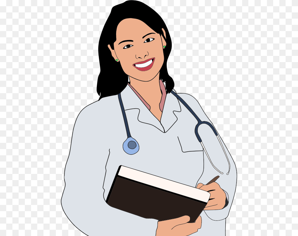 Doctor Clipart Vector Graphic Doctor Medicine Clip Art Female Doctor, Clothing, Coat, Lab Coat, Adult Png Image