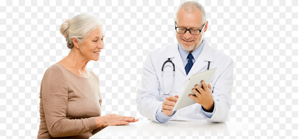 Doctor Discussing Patient Portal Doctor And Patient, Adult, Person, Lab Coat, Woman Png