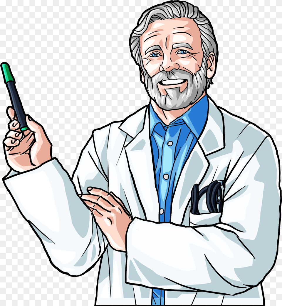 Doctor Explaining Download Explaining Person, Clothing, Coat, Lab Coat, Adult Png Image