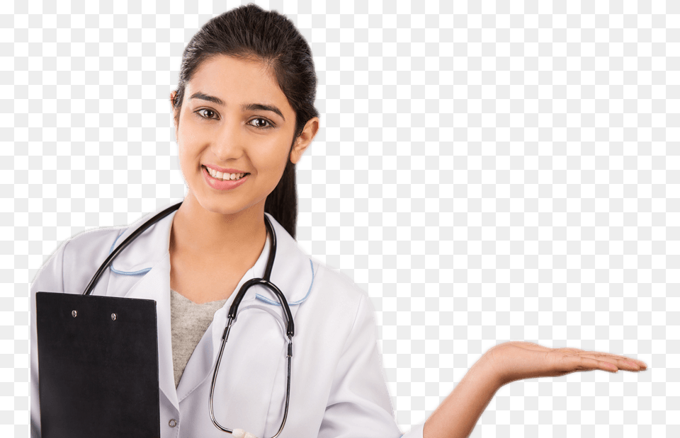 Doctor Female Doctor Of India, Clothing, Coat, Lab Coat, Adult Free Png Download