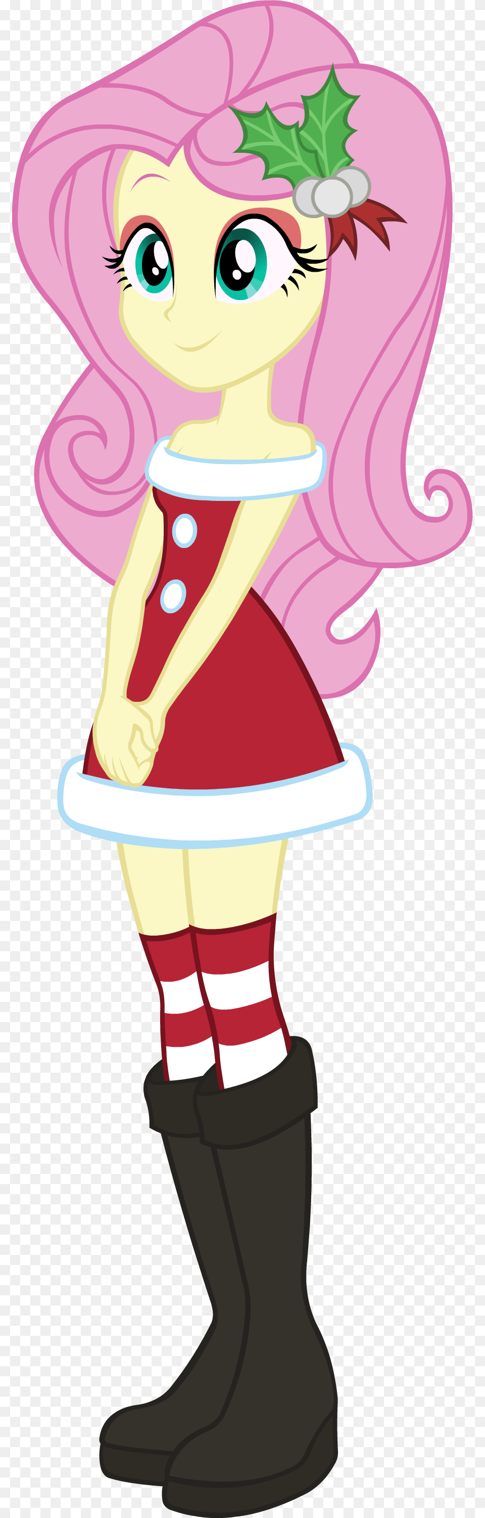 Doctor G Boots Christmas Clothes Cute Equestria My Little Pony Hearths Warming Fluttershy, Book, Comics, Publication, Person Free Png Download