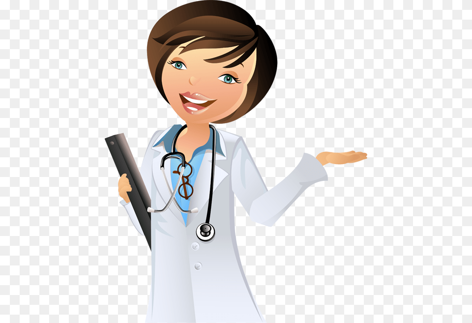 Doctor Girl Amp Images Doctor Cartoon Images, Clothing, Coat, Lab Coat, Adult Free Png Download