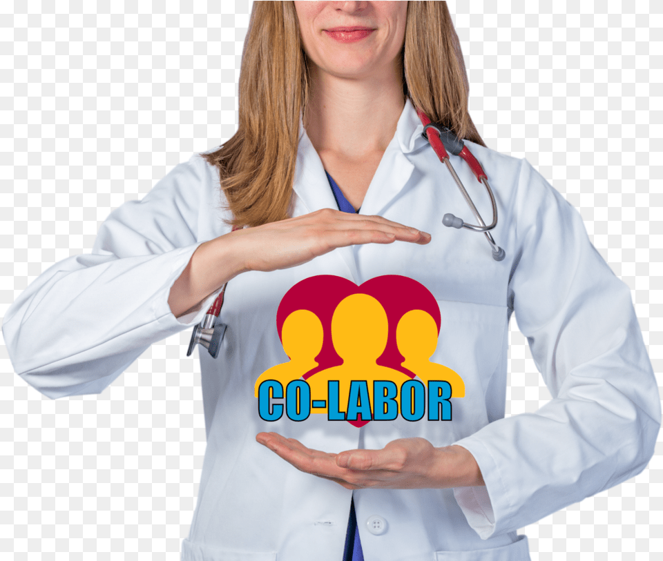 Doctor Hands Around Custom 2 Girl, Clothing, Coat, Shirt, Lab Coat Png Image