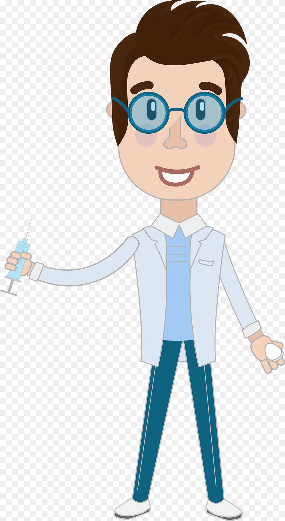Doctor Is About To Give An Injection Clipart, Person, Face, Head, Cartoon Png