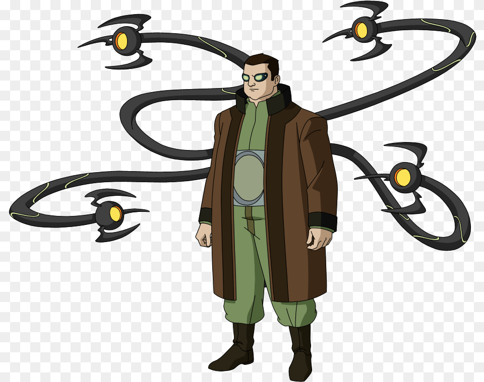 Doctor Octopus By Spiedyfan On Clipart Library Doctor Octopus, Clothing, Coat, Adult, Man Free Transparent Png