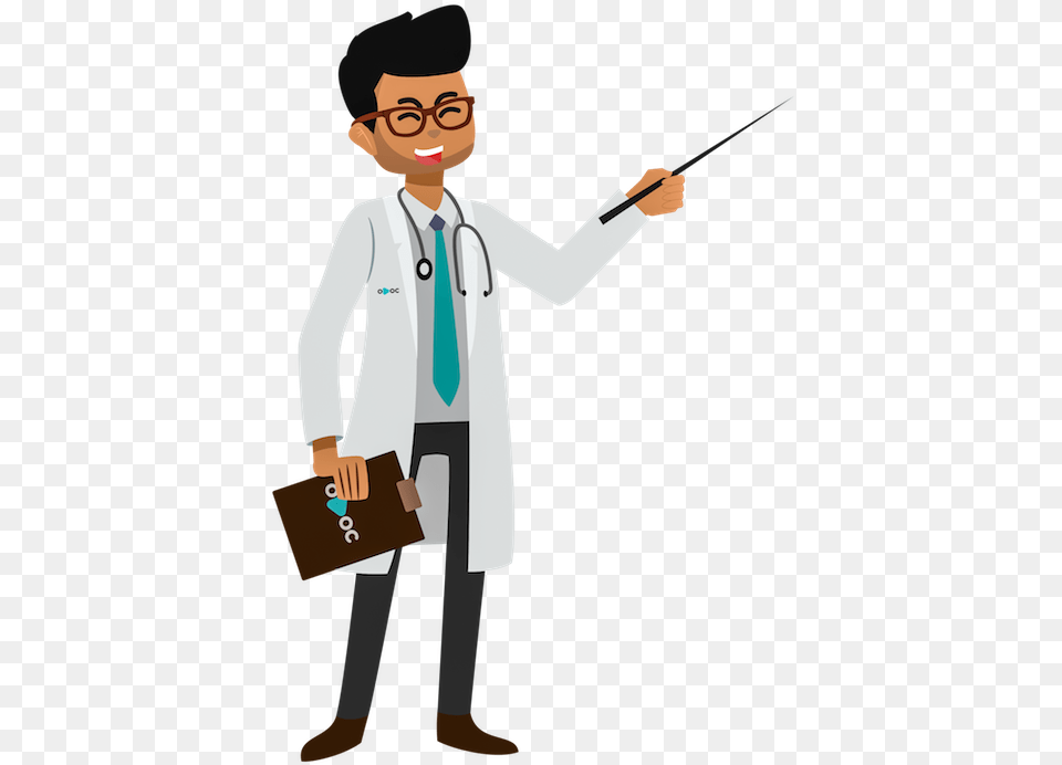 Doctor Pointing Clipart, Clothing, Coat, Lab Coat, Person Png