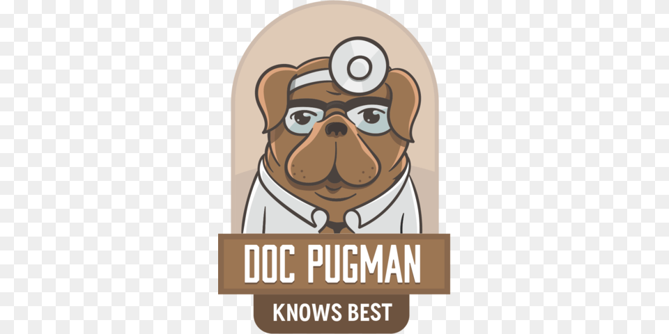 Doctor Pugman Dog Doctor Cartoon, Photography, Person, Face, Head Png Image