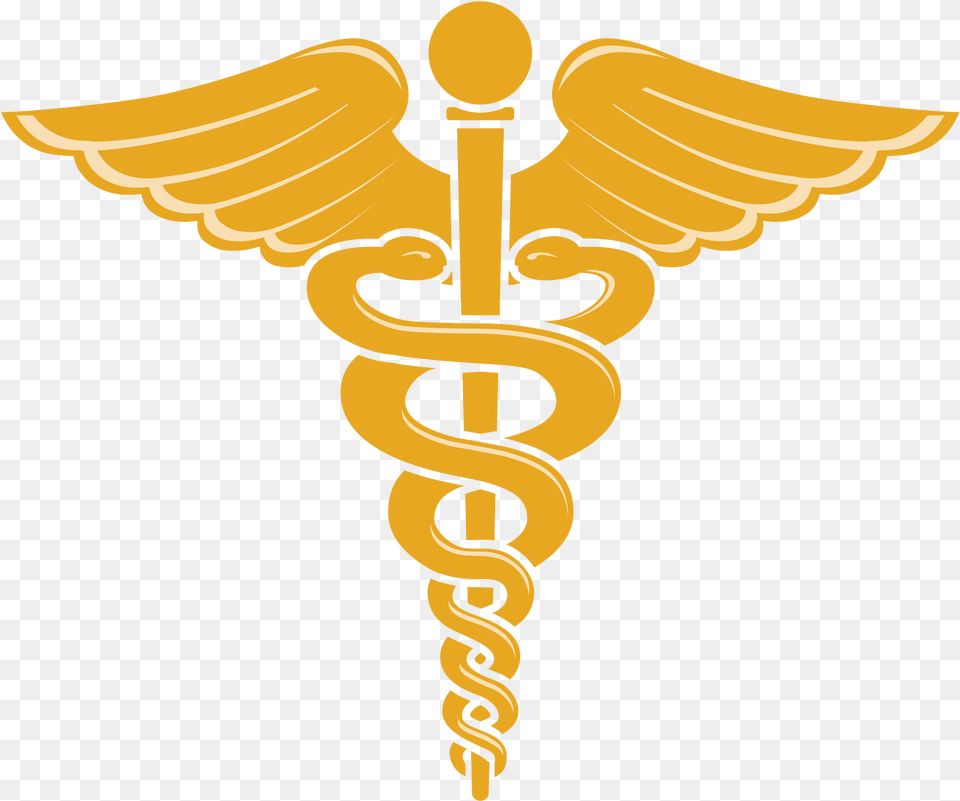 Doctor Symbol Caduceus File Doctor Symbol, Emblem, Gold, Dynamite, Weapon Png Image