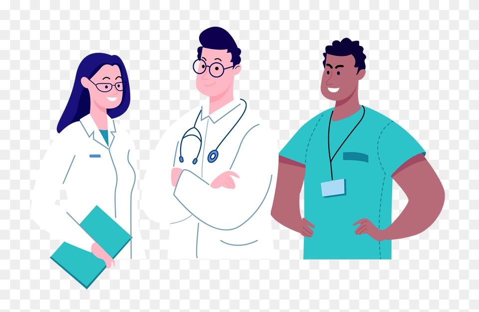 Doctor Team Clipart, Coat, Clothing, Male, Female Free Png Download