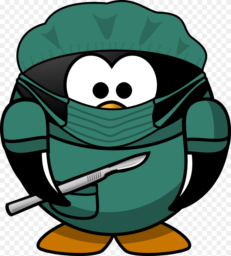 Doctor Tux Animal Bird Bonnet Hospital Mask Surgery Clipart, Clothing, Hardhat, Helmet Png Image