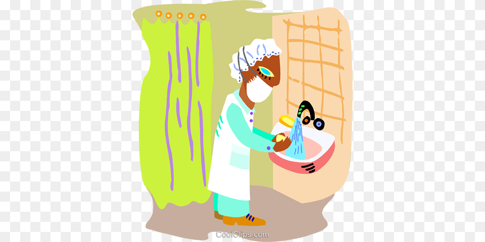 Doctor Washing Hands Before Surgery Royalty Vector Doctor Washing Hands Clipart, Person, Male, Boy, Child Free Png Download