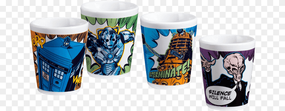Doctor Who 4 Piece Shot Glass Set Doctor Who, Cup, Beverage, Coffee, Coffee Cup Free Png