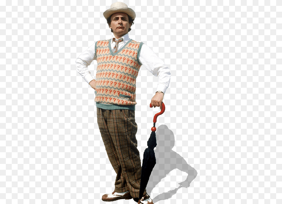 Doctor Who 7th Doctor Full Body, Vest, Clothing, Hat, Person Png