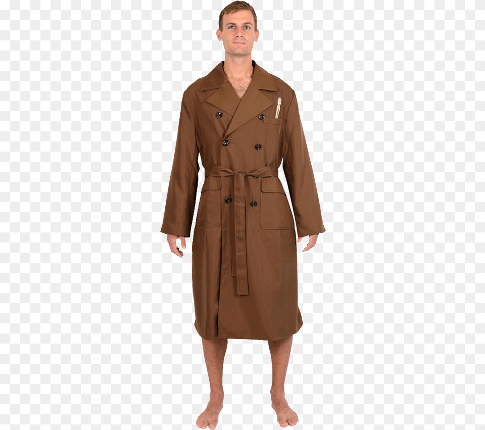 Doctor Who Tenth Doctor Trench Coat Robe, Clothing, Overcoat, Trench Coat Png Image