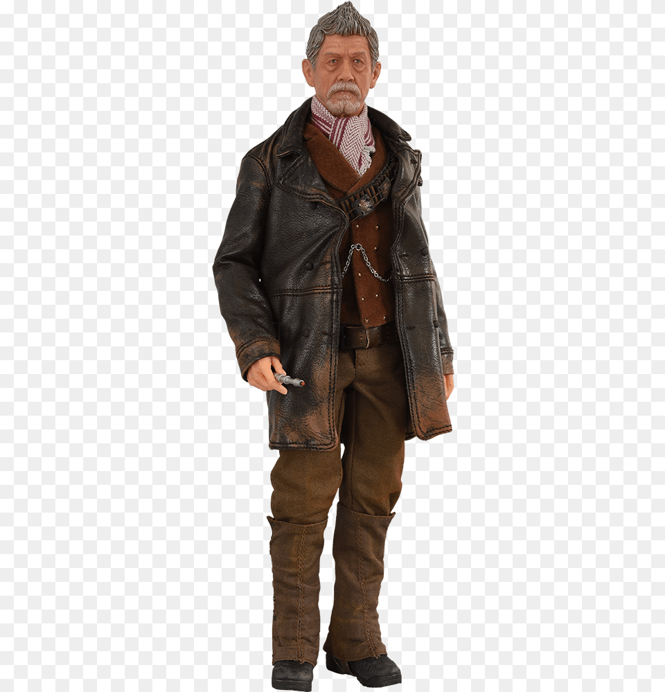 Doctor Who War Sixth Scale Figure By Big Chief Studio Leather Jacket, Clothing, Coat, Adult, Male Free Png