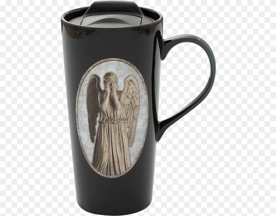 Doctor Who Weeping Angel Heat Reactive Travel Mug Doctor Who Weeping Angel 20 Oz Heat Reactive Travel, Cup, Wedding, Person, Female Free Transparent Png