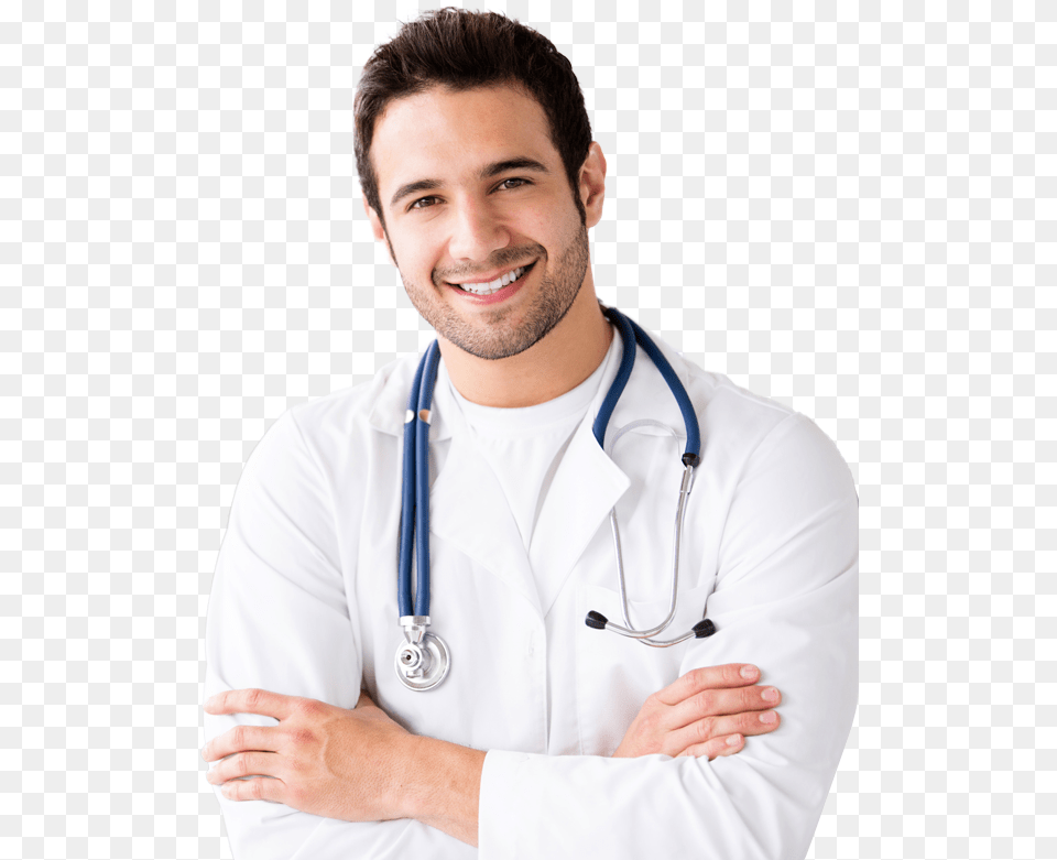 Doctor With Stethoscope Download Doctor Images Hd, Clothing, Coat, Adult, Lab Coat Free Png