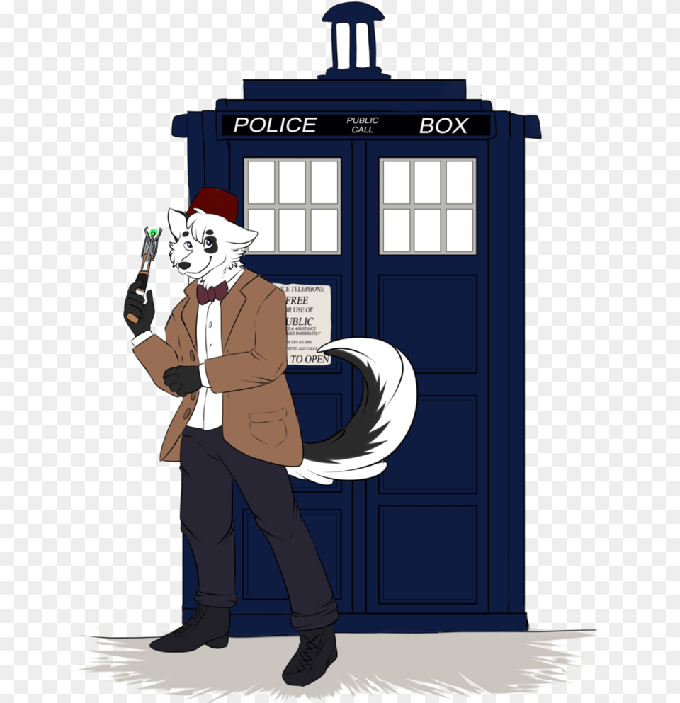 Doctor Wolf And Tardis, Adult, Male, Man, Person Png Image