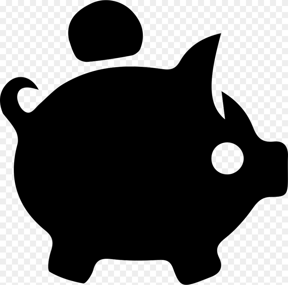 Doctors And Pigs Savings Icon, Silhouette, Stencil, Piggy Bank, Animal Png