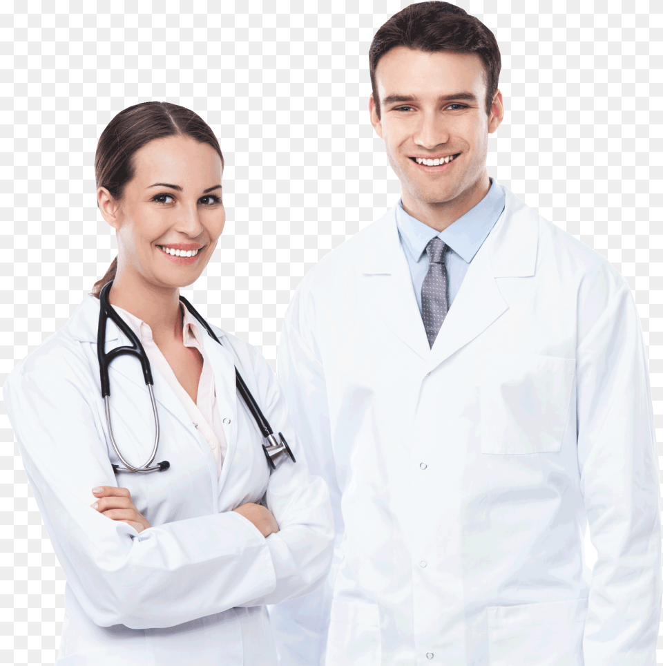 Doctors Male And Female Doctor, Lab Coat, Clothing, Coat, Shirt Png Image