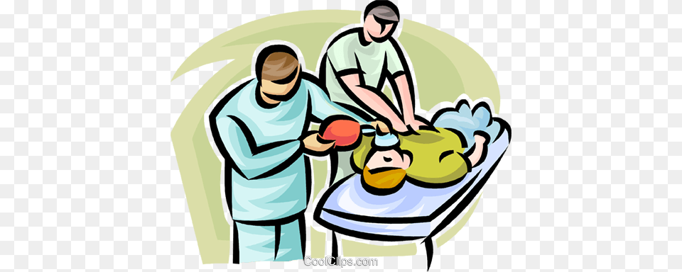 Doctors Performing Cpr On A Patient Royalty Vector Clip Art, Person, Adult, Male, Man Png