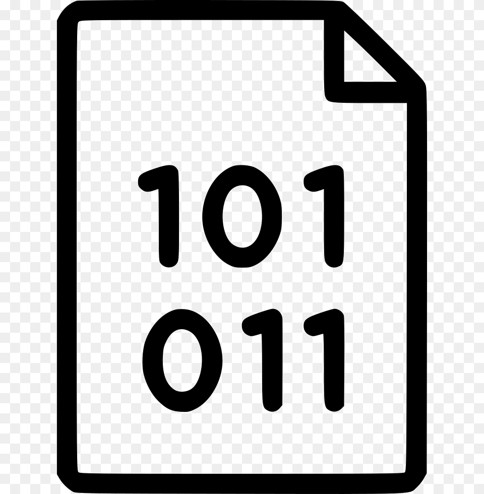 Document Code Binary Icon Free Download, Sign, Symbol, Road Sign Png Image