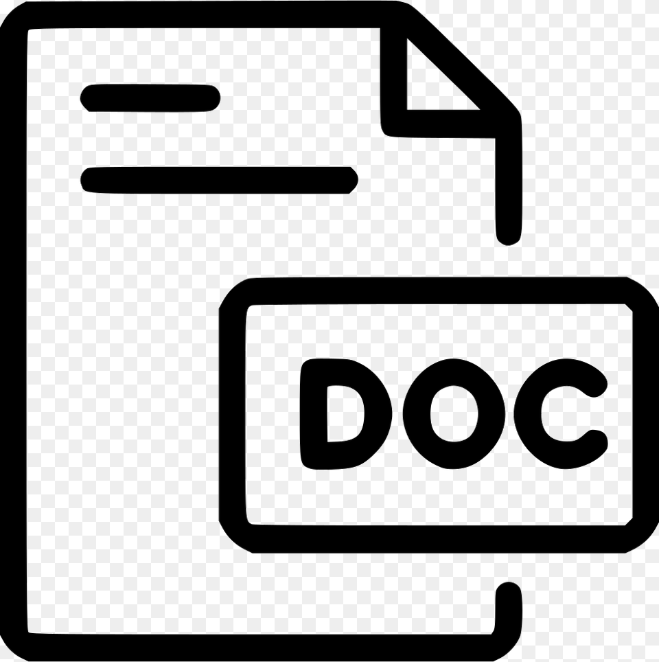 Document Doc Word Icon Download, Symbol, Number, Text, Sign Png