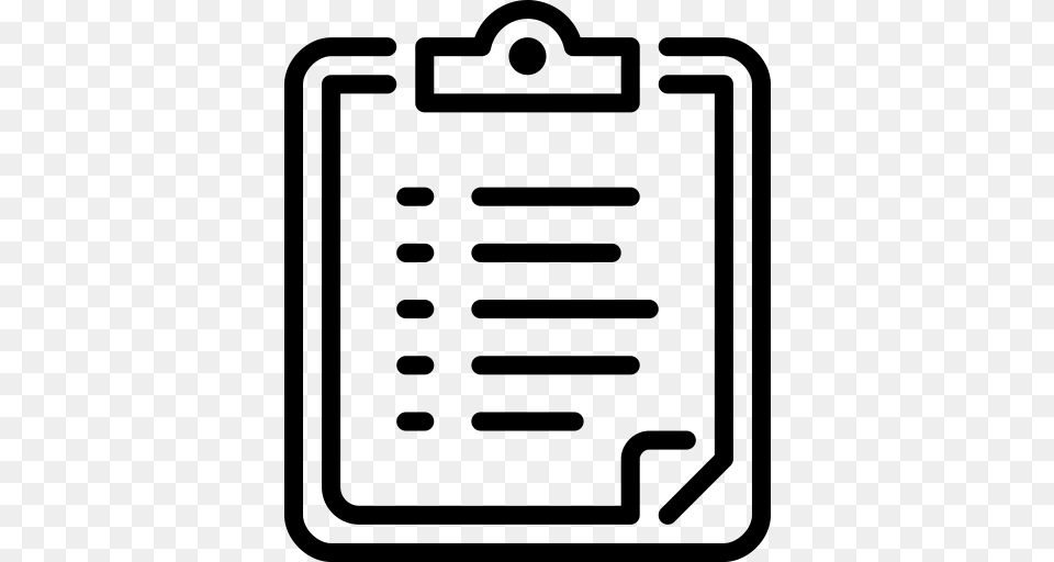 Document File Notepad Report Survey Todo Icon, Gray Free Png Download