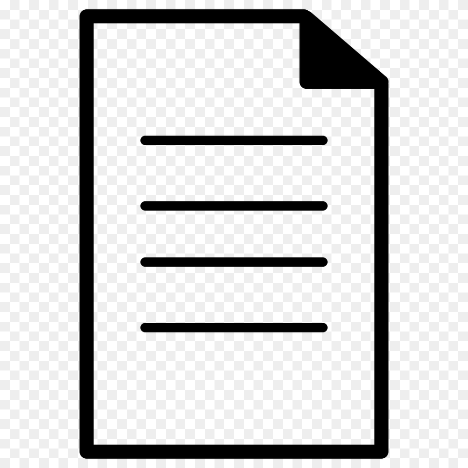 Document Icon, Gray Png