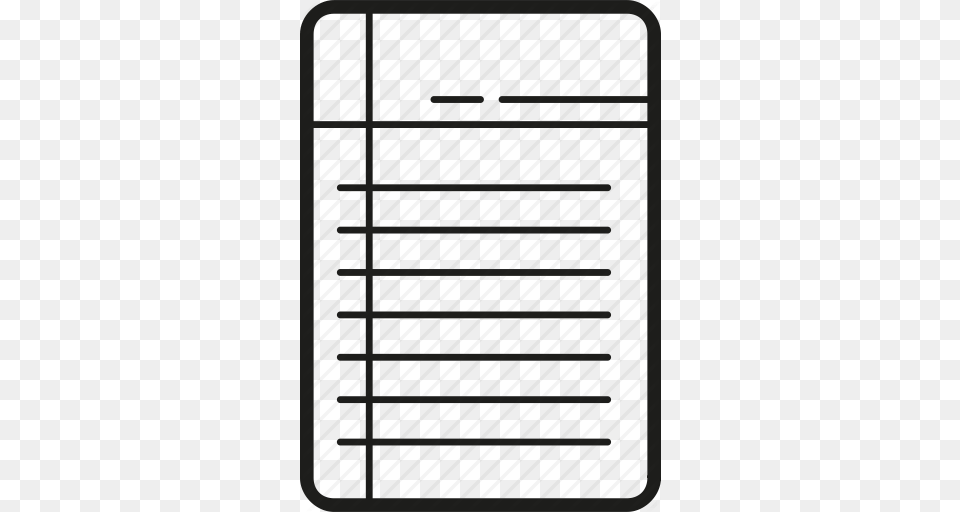 Document Lined Note Paper Icon, Gate, Home Decor, Grille, Page Free Transparent Png