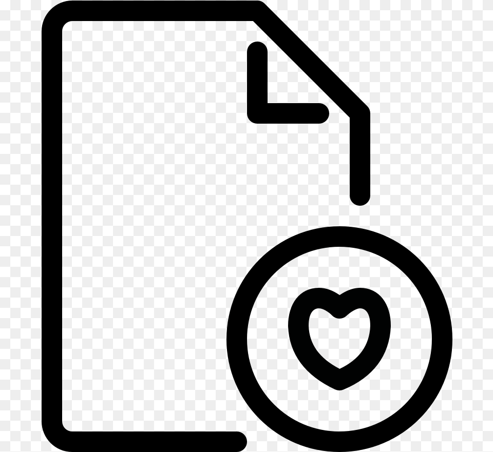 Document State Heart, Silhouette Png Image