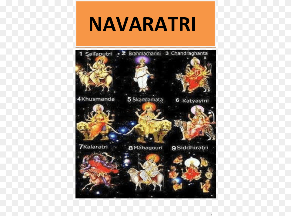 Docx Navratri 9 Days Devi Names, Comics, Publication, Book, Wedding Free Transparent Png