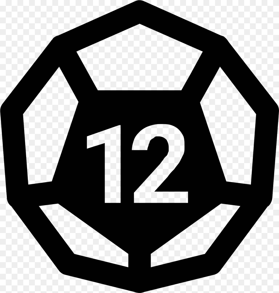 Dodecahedron Icon Free, Gray Png Image