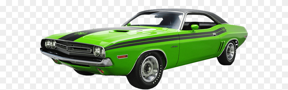 Dodge Challenger Rt Green 1967 1972 Cars Muscle, Car, Vehicle, Coupe, Transportation Png