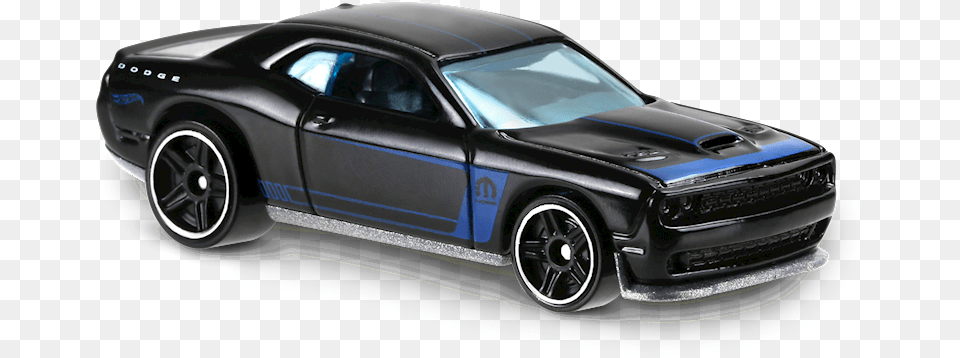 Dodge Challenger Srt In Black Muscle Mania Car Hot Wheels Dodge Srt, Vehicle, Coupe, Mustang, Transportation Png